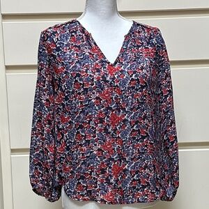 Joie Odelette floral silk blouse XS